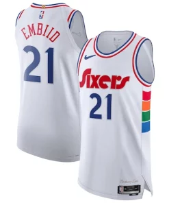 Joel Embiid Superbe Philadelphia 76ers Nike 2024/25 Authentic Player Jersey City Edition White