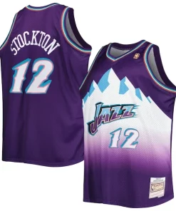 John Charming Stockton Utah Jazz Big & Tall Hardwood Classics 1996/97 Swingman Jersey Purple