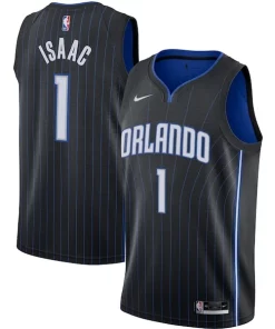 Jonathan Isaac Orlando Magic Nike Swingman Jersey Black Exclusif Icon Edition