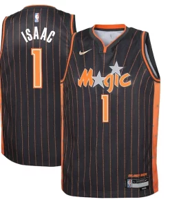 Jonathan Isaac Orlando Magic Nike Youth Swingman Jersey City Edition Exclusif Anthracite