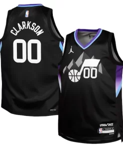 Jordan Clarkson Utah Jazz Jordan Brand Youth Swingman Jersey Statement Luxueux Edition Black