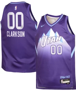 Jordan Clarkson Utah Jazz Nike Youth 2024/25 Stylish Swingman Player Jersey City Edition Purple