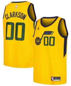 Jordan Clarkson Utah Jazz Uniques Jordan Brand Swingman Player Jersey Statement Edition Yellow