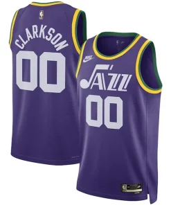 Jordan Clarkson Utah Magnifique Jazz Nike Unisex Swingman Replica Jersey Classic Edition Purple