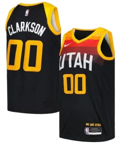 Jordan Confortable Clarkson Utah Jazz Nike Swingman Player Jersey City Edition Black