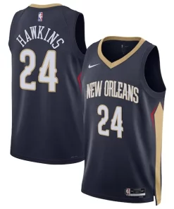 Jordan Hawkins New Orleans Pelicans Nike Unisex Swingman Jersey Icon Edition Navy Dashing