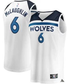 Jordan McLaughlin Minnesota Timberwolves Youth Fast Break Replica Player Bold Jersey Association Edition White