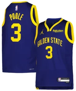 Jordan Poole Golden State Warriors Élégant Youth 2022/23 Swingman Jersey Navy Statement Edition