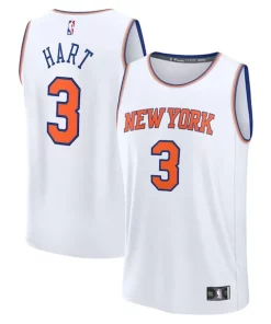 Josh Hart New York Knicks Fast Break Replica Player Jersey Association Edition White Classique
