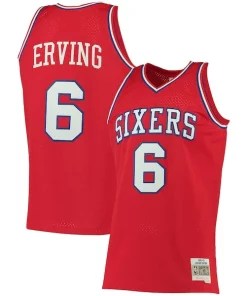 Julius Erving Philadelphia 76ers 1982/83 Charming Big & Tall Hardwood Classics Swingman Jersey Red