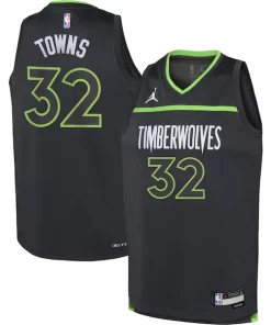 Karl Anthony Towns Magnifique Minnesota Timberwolves Jordan Brand Youth Swingman Jersey Statement Edition Black