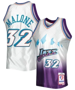 Karl Malone Utah Jazz 1996/97 Hardwood Classics 75th Anniversary Exceptionnel Swingman Jersey Platinum