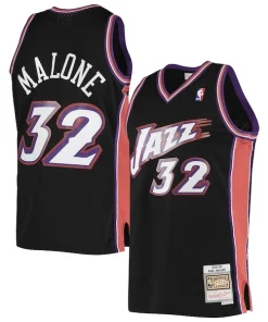 Karl Malone Utah Jazz 2001/02 Hardwood Classics Swingman Jersey Black Classique