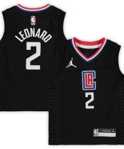 Kawhi Leonard LA Clippers Gracieux Jordan Brand Preschool 2020/21 Fast Break Replica Jersey Statement Edition Black
