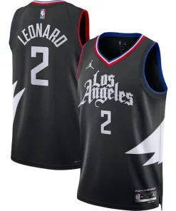 Kawhi Leonard LA Clippers Jordan Authentique Brand Unisex Swingman Jersey Statement Edition Black