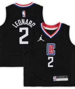Kawhi Leonard LA Clippers Jordan Brand Toddler 2020/21 Jersey Black Statement Edition Vibrant