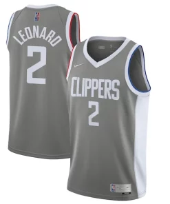 Kawhi Leonard LA Clippers Nike 2020/21 Swingman Player Jersey Gray Exceptionnel Earned Edition