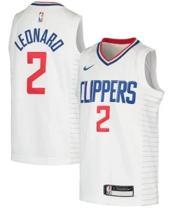 Kawhi Leonard LA Clippers Nike Youth 2020/21 Swingman Jersey Association Edition Gracieux White/Royal