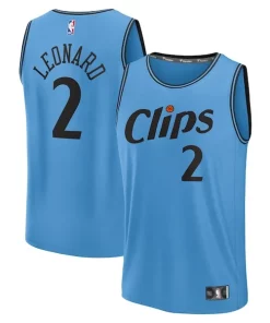 Kawhi Leonard LA Collectible Clippers 2024/25 Fast Break Player Jersey City Edition Light Blue