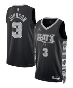 Keldon Johnson San Antonio Confortable Spurs Jordan Brand Unisex Swingman Jersey Statement Edition Black