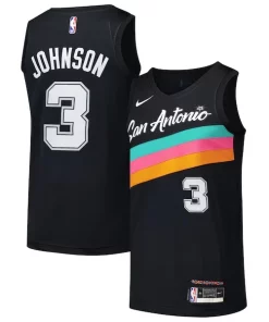 Keldon Johnson San Antonio Spurs Nike Swingman Tendance Player Jersey City Edition Black