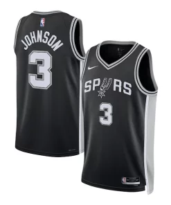 Keldon Johnson San Antonio Spurs Nike Unisex Swingman Jersey Icon Edition Collectible Black/White