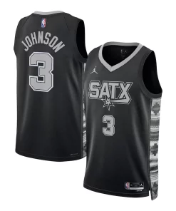 Keldon Johnson San Antonio Spurs Jordan Brand Unisex Swingman Bold Jersey Statement Edition Black