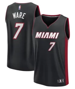 Kel'el Ware Miami Élégant Heat Fast Break Replica Player Jersey Icon Edition Black