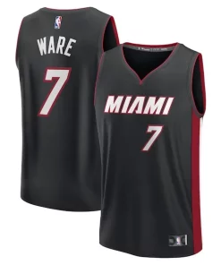 Kel'el Ware Miami Heat Gracieux Youth Fast Break Replica Player Jersey Icon Edition Black