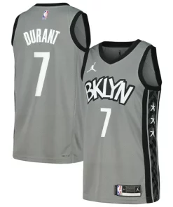 Kevin Distingué Durant Brooklyn Nets Nike Swingman Player Jersey Statement Edition Gray/Blue