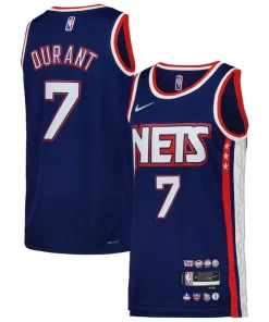 Kevin Durant Brooklyn Classique Nets Nike Swingman Player Jersey City Edition Blue/Gray