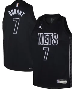 Kevin Durant Brooklyn Nets Jordan Brand Youth Swingman Personalisable Jersey Statement Edition Black