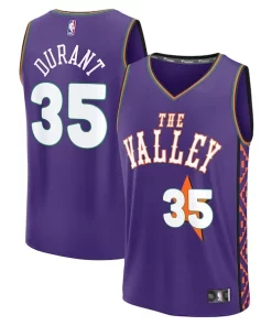 Kevin Durant Phoenix Suns Youth 2024/25 Fast Break Player Jersey City Edition Personalisable Purple