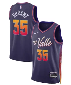 Kevin Durant Phoenix Suns Exceptionnel Nike Unisex 2023/24 Swingman Jersey Purple City Edition