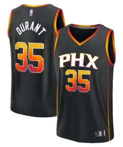 Kevin Durant Phoenix Suns Fast Break Replica Player Jersey Bold Statement Edition Black
