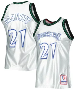 Kevin Garnett Minnesota Timberwolves 1997/98 Hardwood Classics 75th Anniversary Moderne Swingman Jersey Platinum