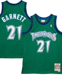 Kevin Garnett Minnesota Timberwolves 1997/98 Hardwood Classics Charming Reload 2.0 Swingman Jersey Green