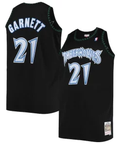 Kevin Garnett Minnesota Timberwolves 1997/98 Haut de gamme Big & Tall Hardwood Classics Swingman Jersey Black