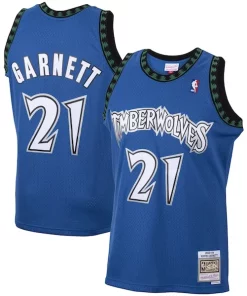 Kevin Garnett Minnesota Timberwolves 2001/02 Commémoratif Hardwood Classics Swingman Jersey Blue