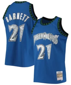 Kevin Garnett Minnesota Timberwolves 2003/04 Haut de gamme Hardwood Classics NBA 75th Anniversary Diamond Swingman Jersey Blue