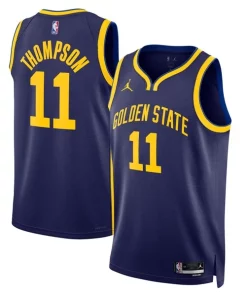 Klay Thompson Golden Haut de gamme State Warriors Jordan Brand Unisex Swingman Jersey Statement Edition Navy