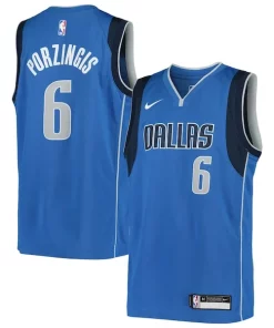 Kristaps Porzingis Incontournable Dallas Mavericks Nike Youth Swingman Jersey Icon Edition Blue