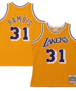 Kurt Rambis Los Angeles Gracieux Lakers 1984/85 Swingman Jersey Gold