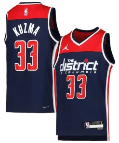 Kyle Kuzma Washington Admirable Wizards Jordan Brand Youth Swingman Jersey Statement Edition Navy