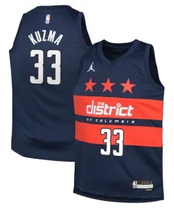 Kyle Kuzma Washington Wizards Jordan Brand Youth Swingman Jersey Unique Statement Edition Navy
