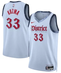 Kyle Kuzma Washington Wizards Nike Unisex 2024/25 Charming Swingman Player Jersey City Edition Powder Blue