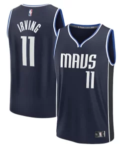 Kyrie Irving Dallas Mavericks Fast Break Replica Player Jersey Statement Edition Navy Personalisable