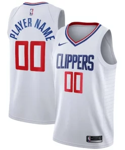 LA Clippers Nike 2020/21 Swingman Custom Jersey Luxueux Association Edition White
