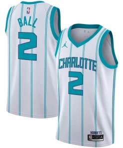 LaMelo Ball Charlotte Hornets Jordan Brand 2020/21 Swingman Classique Player Jersey Association Edition White