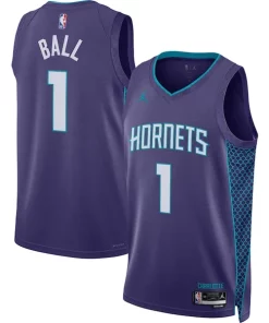 LaMelo Ball Charlotte Hornets Jordan Brand Confortable Unisex Swingman Jersey Statement Edition Purple